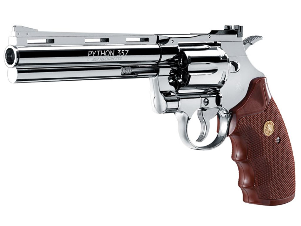 Colt Python 357 CO2 Steel BB Revolver - Chrome | Replicaairguns.ca